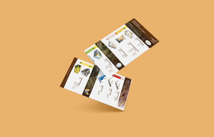 Product sheet mockup